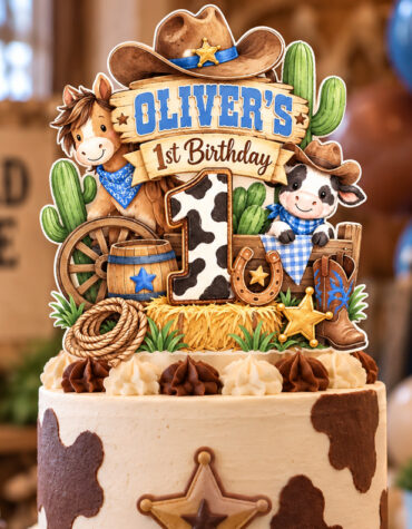 Cowboy Birthday Cake Topper
