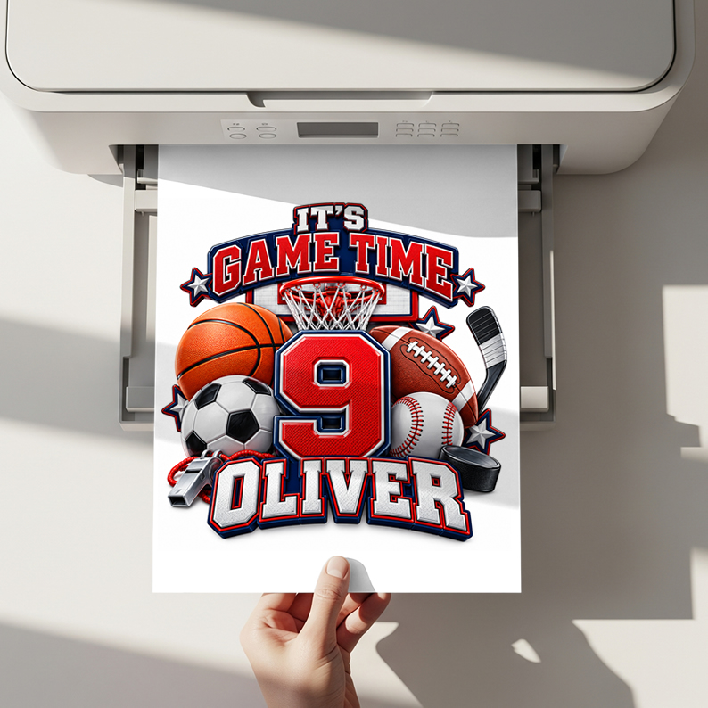 Personalized Sports Cake Topper