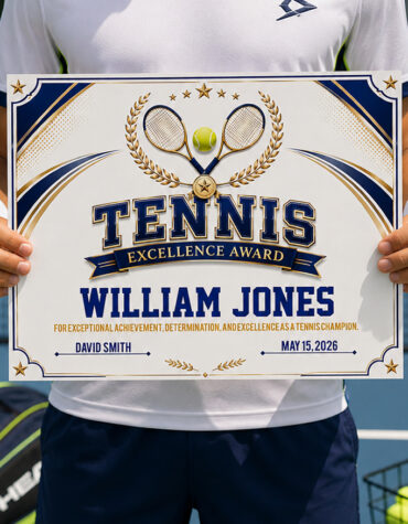Tennis Certificate Printable