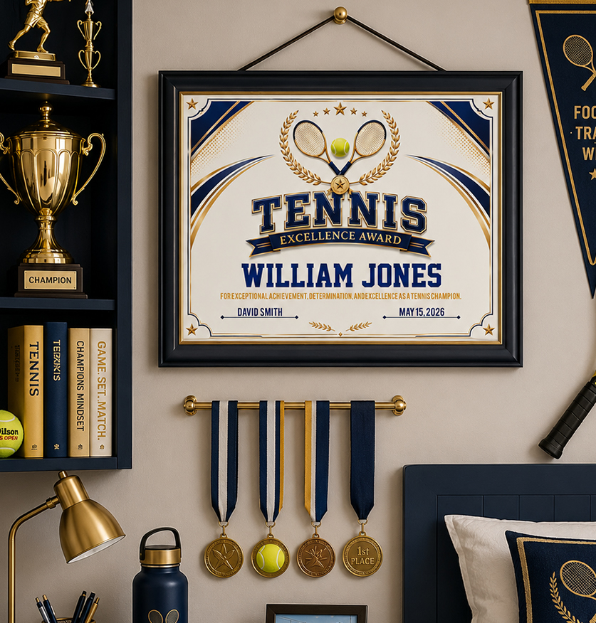 Tennis Certificate Printable