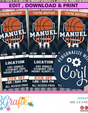 Basketball Ticket Invitation