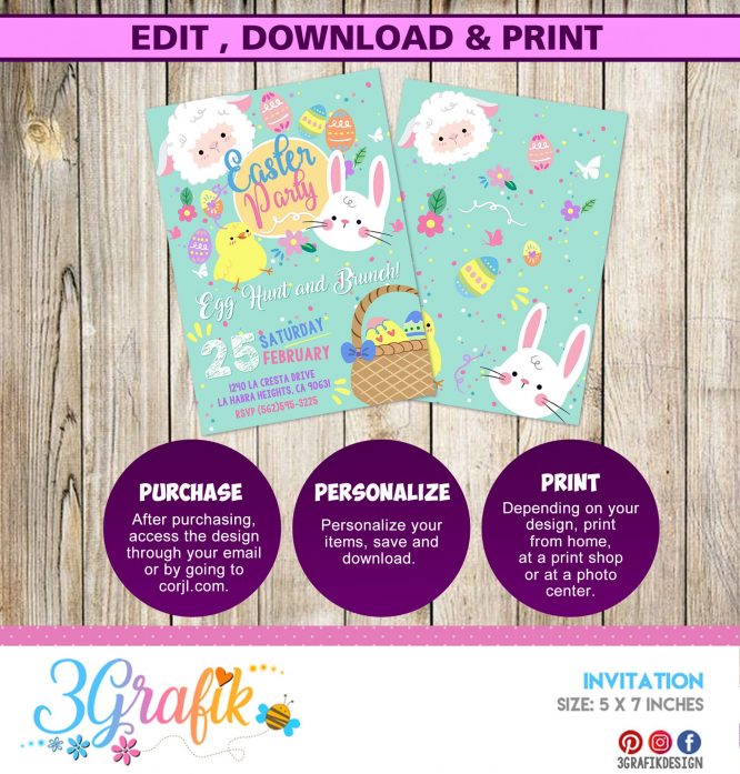 Easter Invitation Printable - Image 2