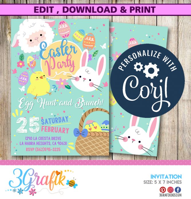 Easter Invitation Printable