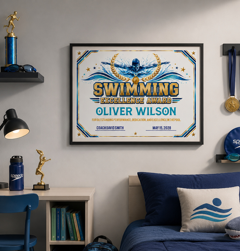 Swimming Certificate Printable