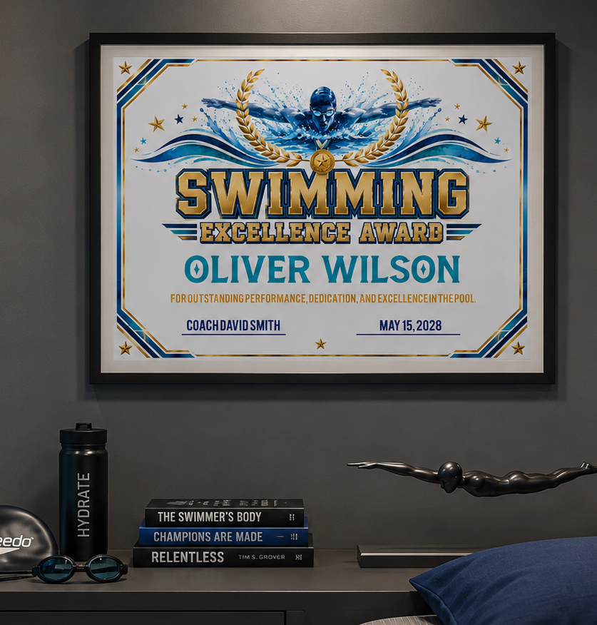 Swimming Certificate Printable
