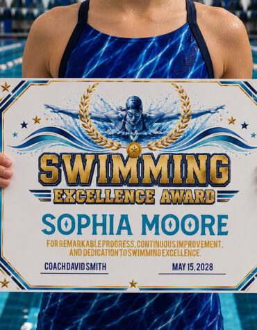 Swimming Certificate Printable