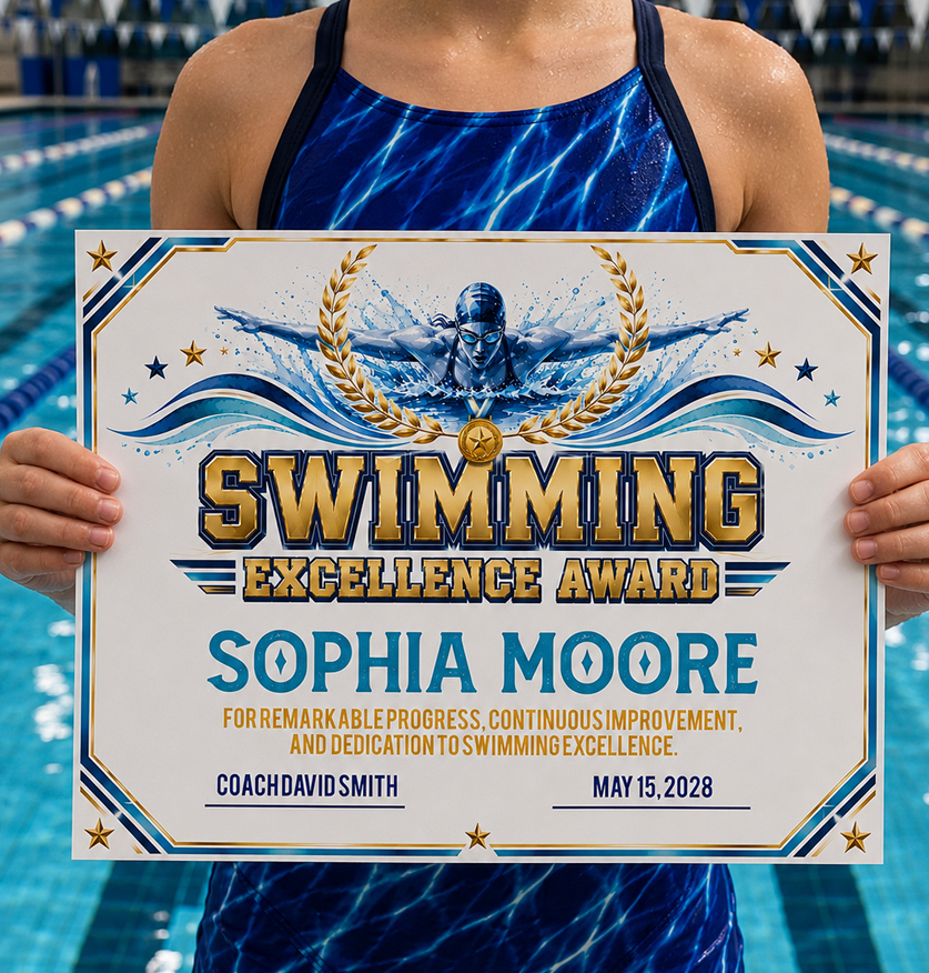 Swimming Certificate Printable