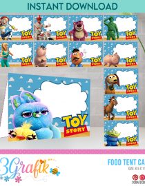 Toy Story Food Tent Cards Printable