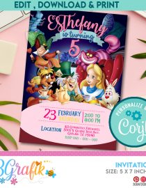 Alice in Wonderland Invitation