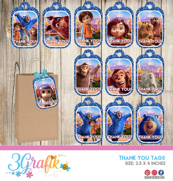 Wonder Park – Thank You Tags – Printable