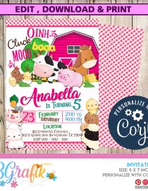 Farm Birthday Invitation