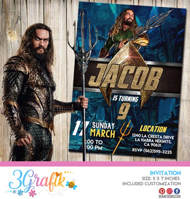 Aquaman Invitation