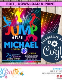 Jump Party Invitation