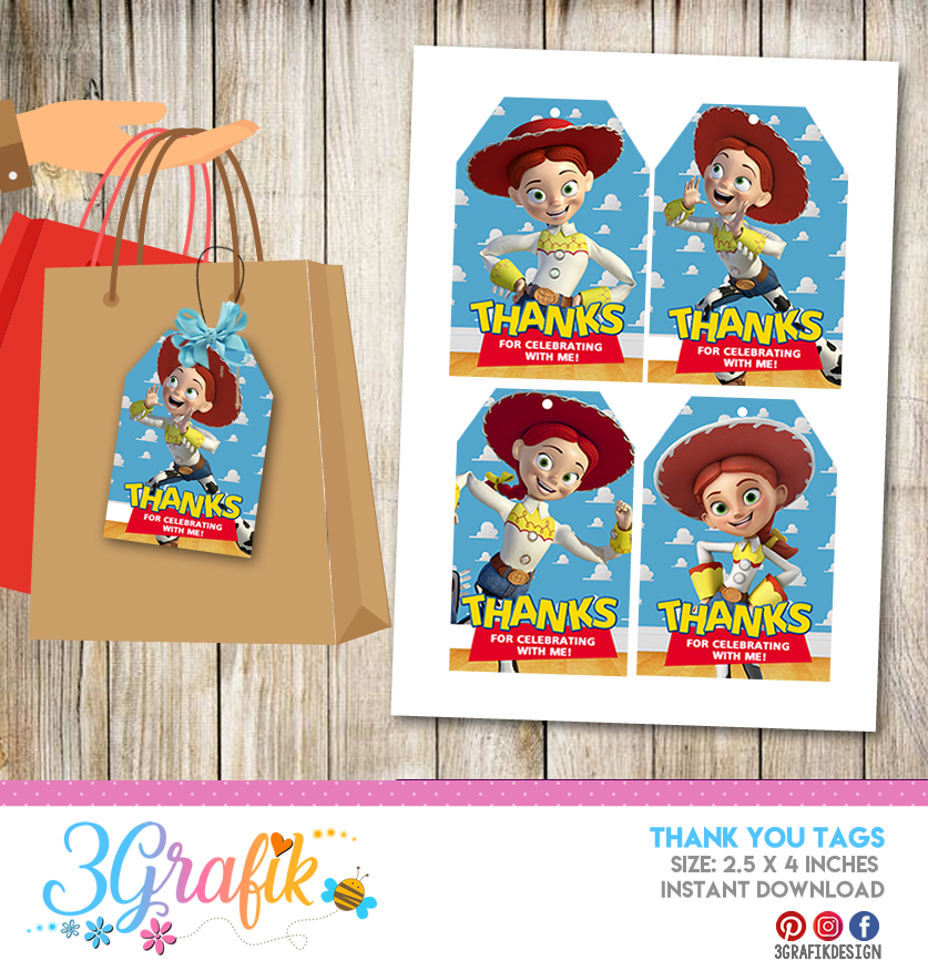 Toy Story Thank You Tags