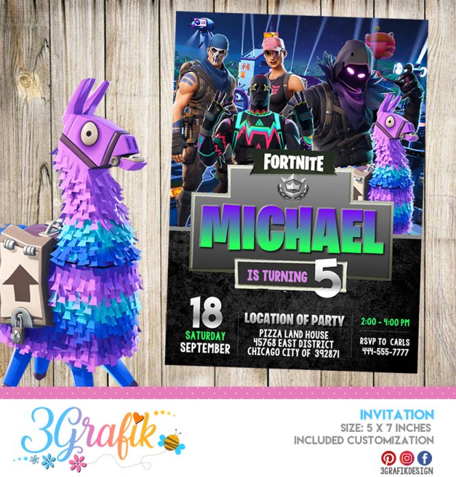 Fortnite - Invitation - Printable