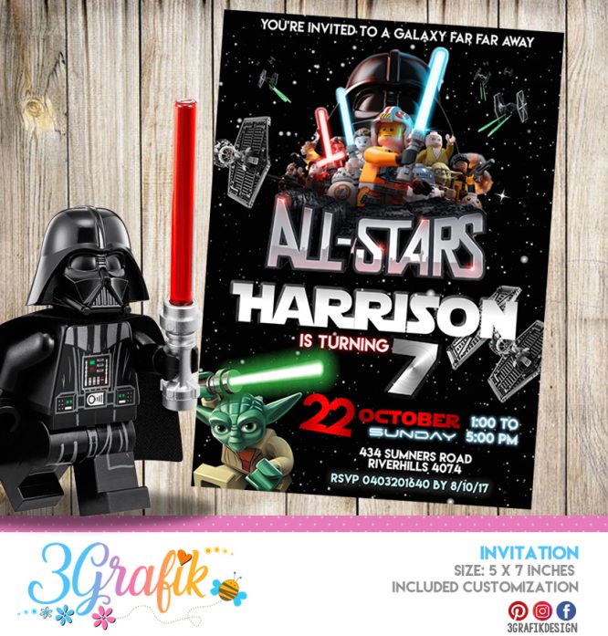 Lego StarWars - Invitation - Printable