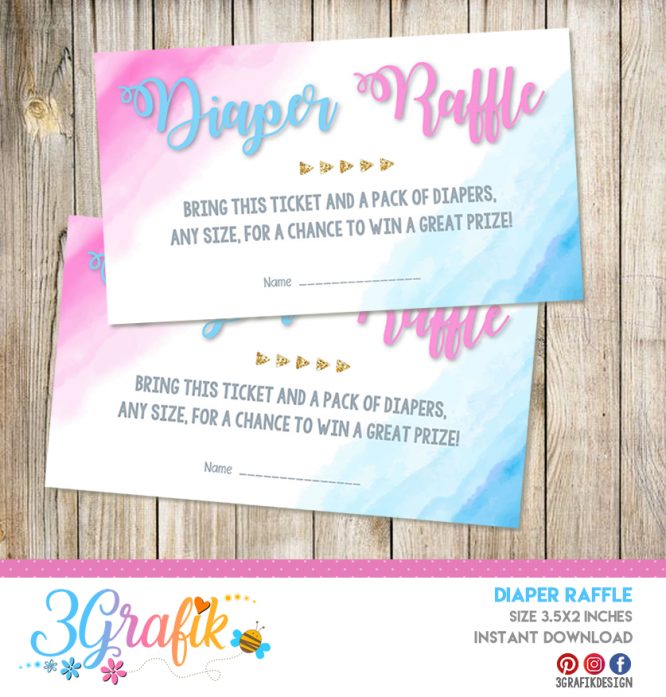 Gender Reveal – Diaper Raffle – Printable