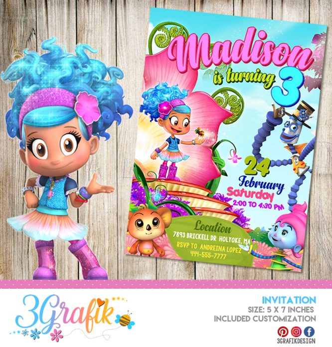 Luna Petunia - Invitation - Printable