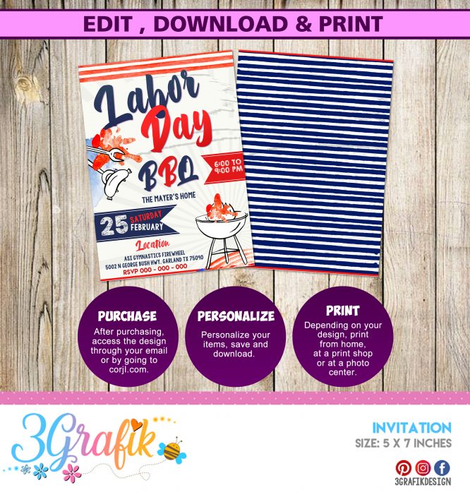 Labor Day BBQ Invitation