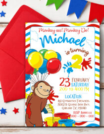 Curious George Birthday Invitation Template
