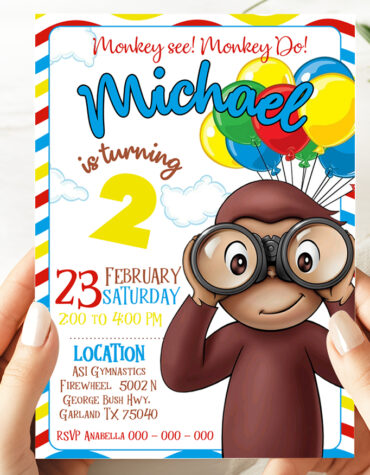 Curious George Birthday Invitation Template