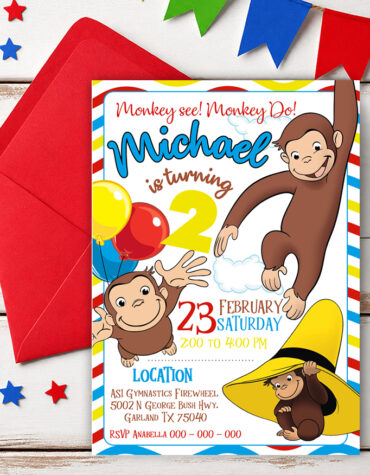 Curious George Birthday Invitation Printable