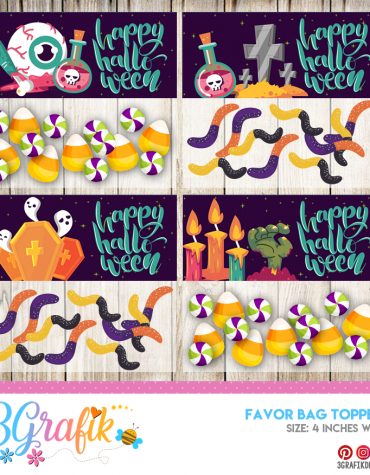 Halloween Favor Bag Toppers