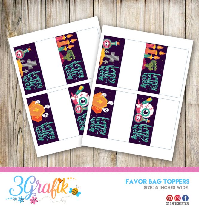 Halloween Favor Bag Toppers