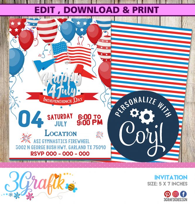 Happy-4-July-Invitation-template-Independence day