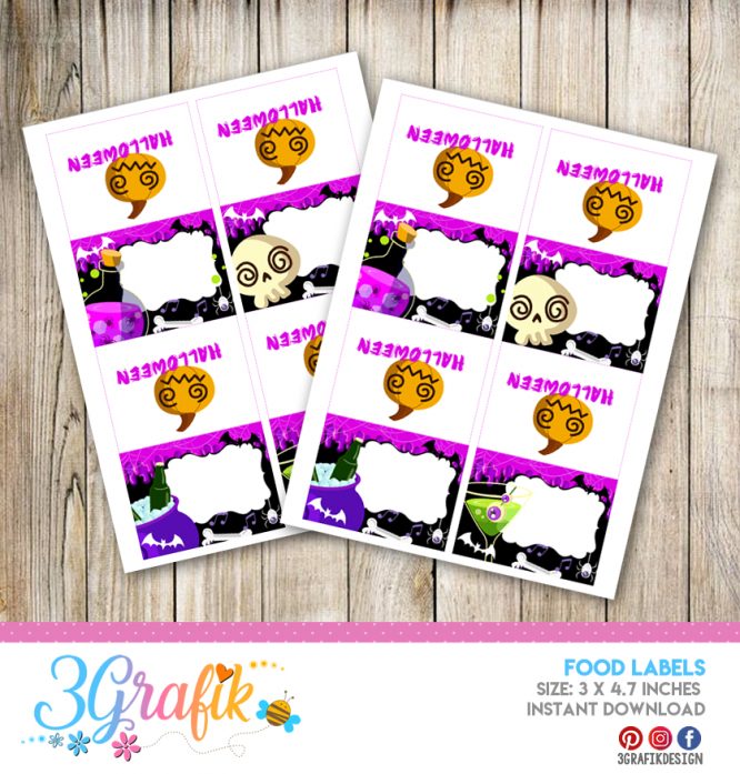 Potion Halloween Food Tent Cards