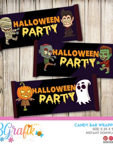 Halloween Candy Bar Wrappers