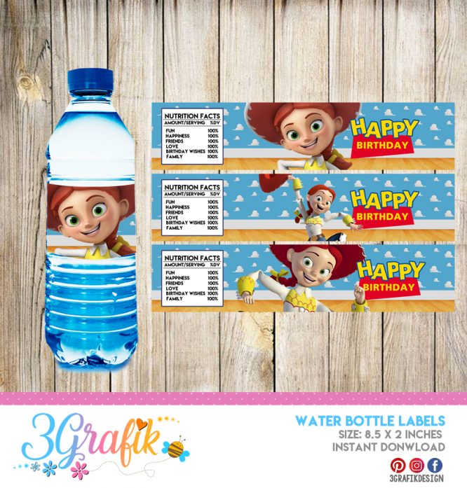 Toy Story Water Bottle Label