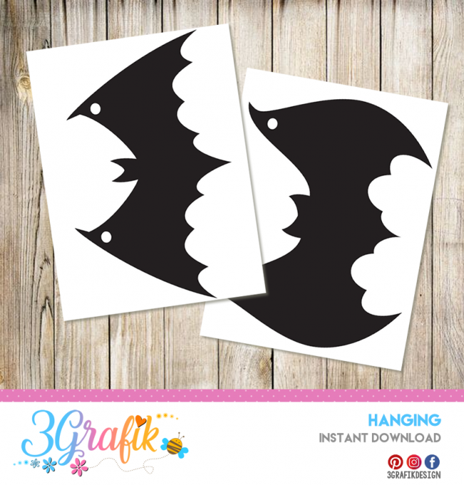 Bat Halloween Hanging: Edit, Download, Print | party supplies