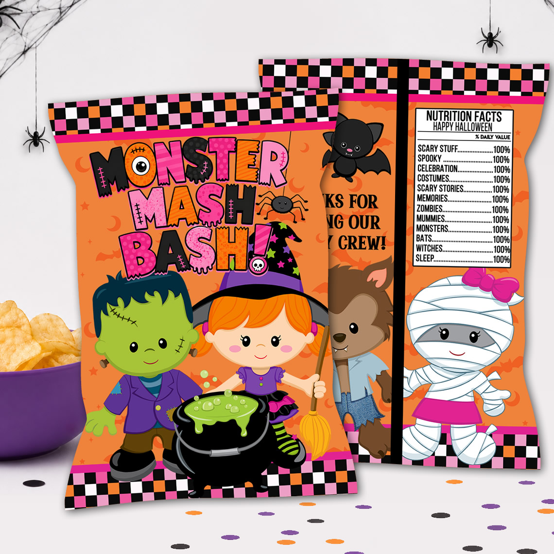 Halloween Chip Bag Printable