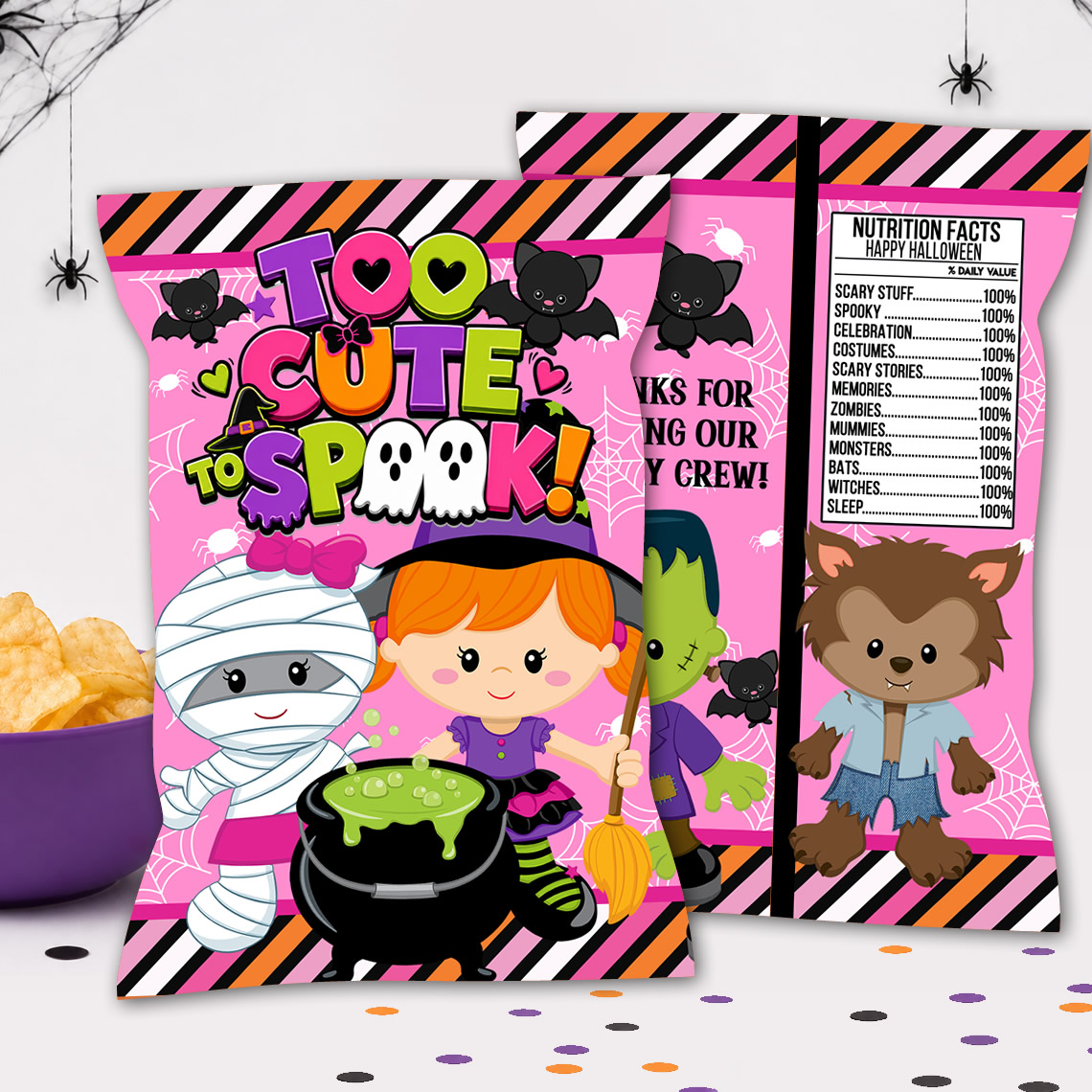 Halloween Chip Bag Printable