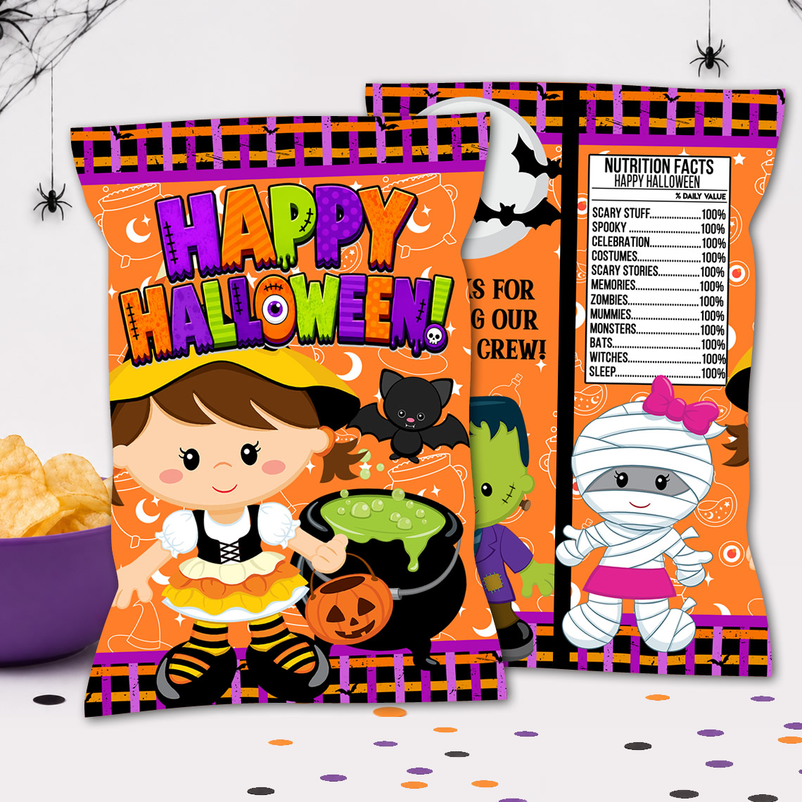 Halloween Chip Bag Printable