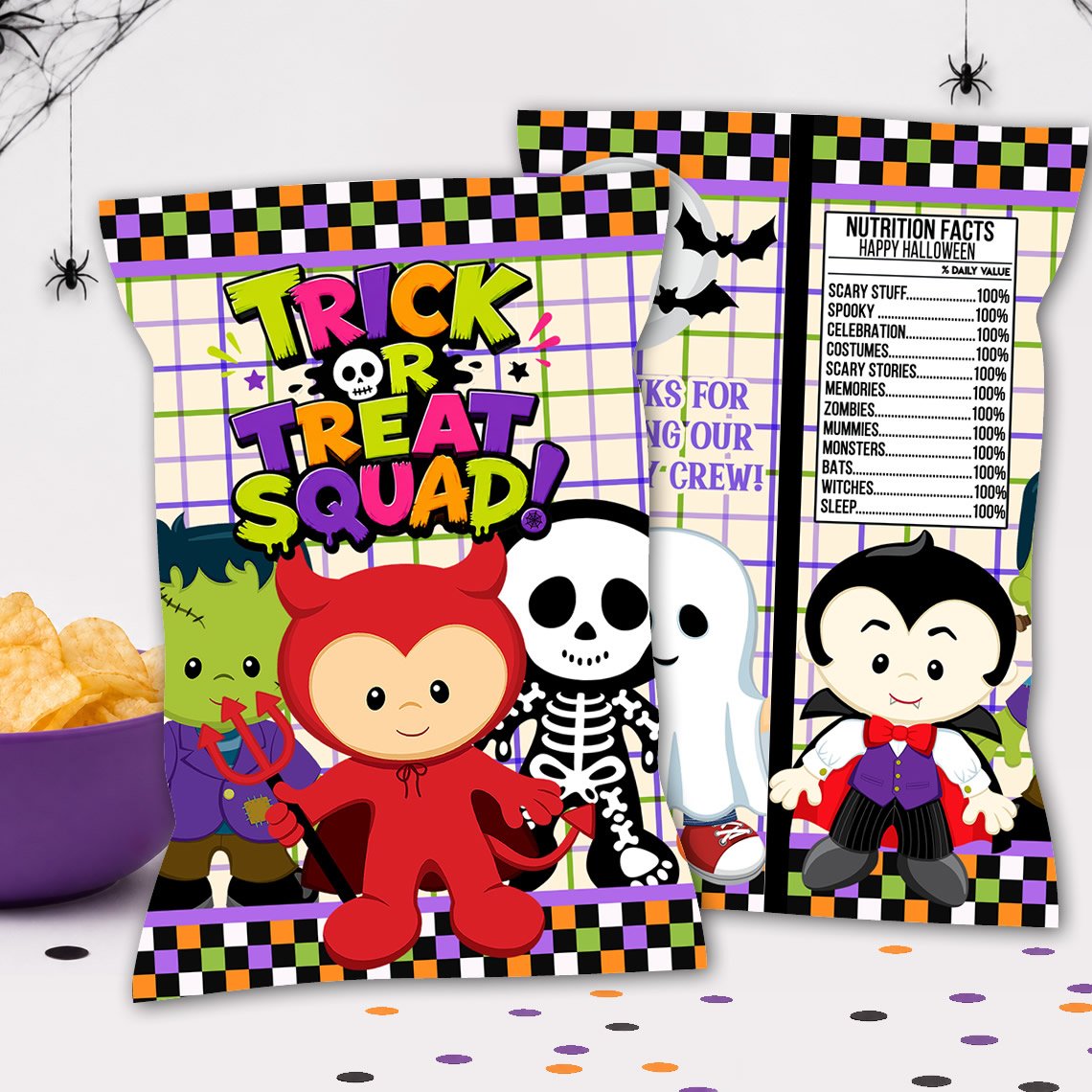 Halloween Chip Bag Printable