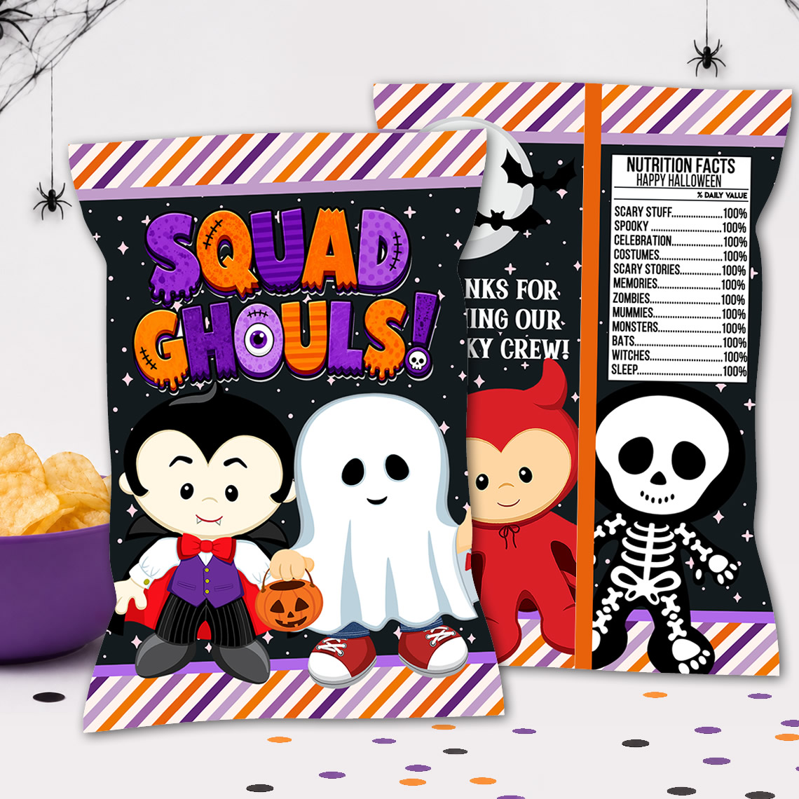 Halloween Chip Bag Printable
