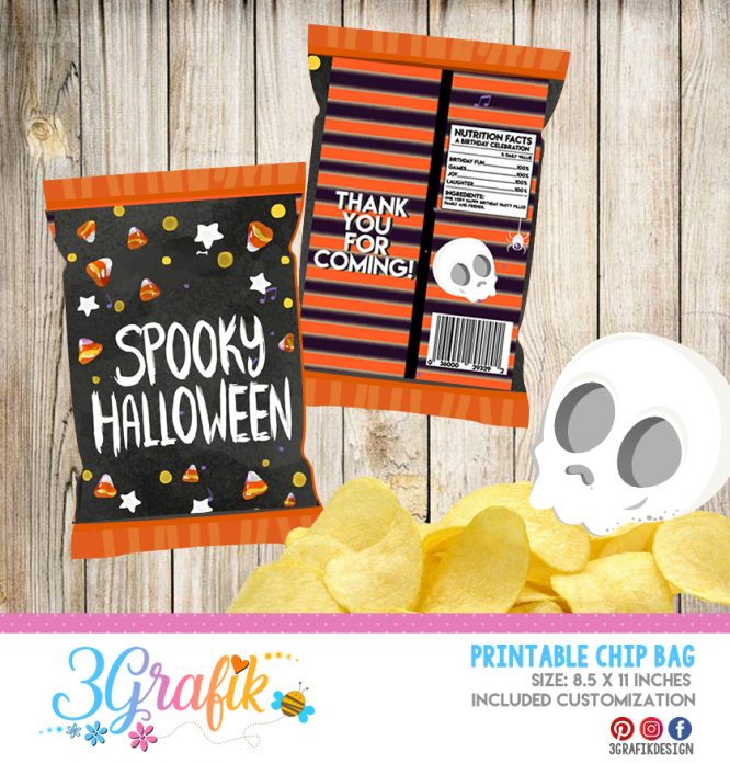 Spooky Halloween Chip Bags