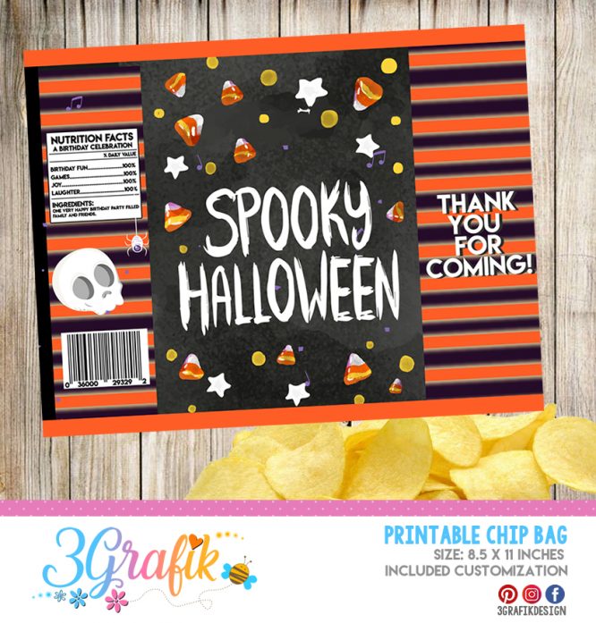 Spooky Halloween Chip Bag