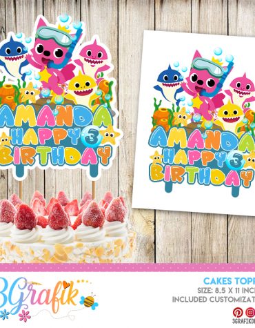 Baby Shark Cake Topper digital