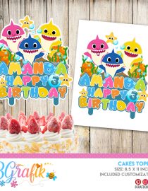 Baby Shark Cake Topper printable