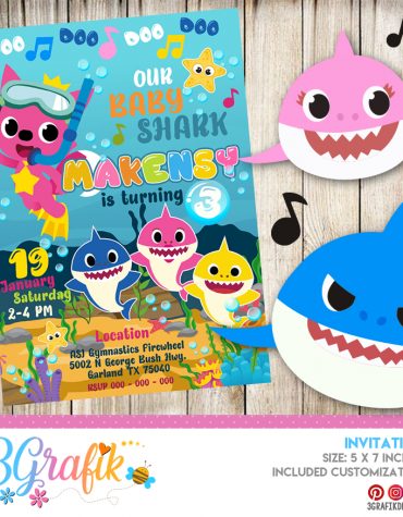 Baby Shark-Birhtday-Party-invitation-editable