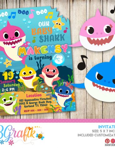 Baby Shark-Birhtday-Party-invitation-editable