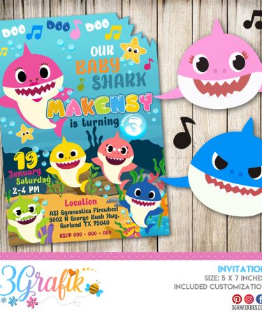 Baby Shark Invitation Archives 3grafik Printable Products For Yours Party S Invitations Centerpieces Cupcakes More 3grafik