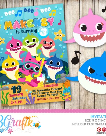 Baby Shark-Birhtday-Party-invitation-editable