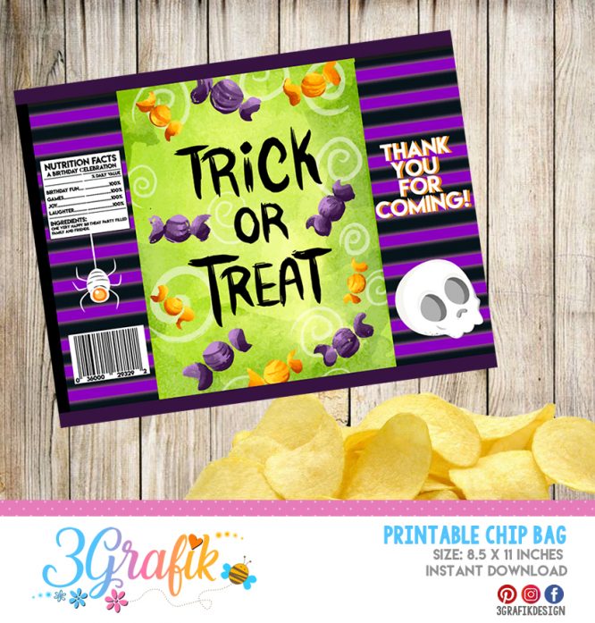 Trick or Treat Chip Bag