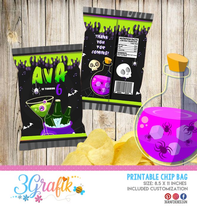 Potion Halloween Chip Bags