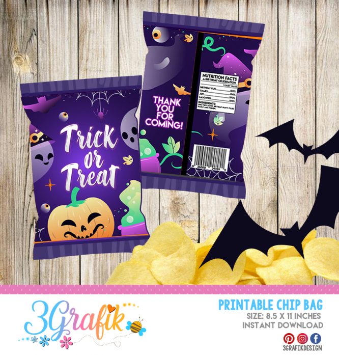 Trick or treat-Halloween-Chip Bags