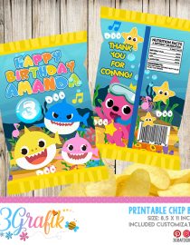 Baby Shark Chip Bags: party supplies | 3grafik.com